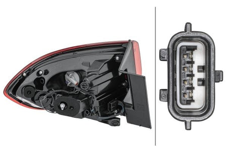Hella LED Right Rear Light for Renault, OEM quality, OEM 265505180R - View 2