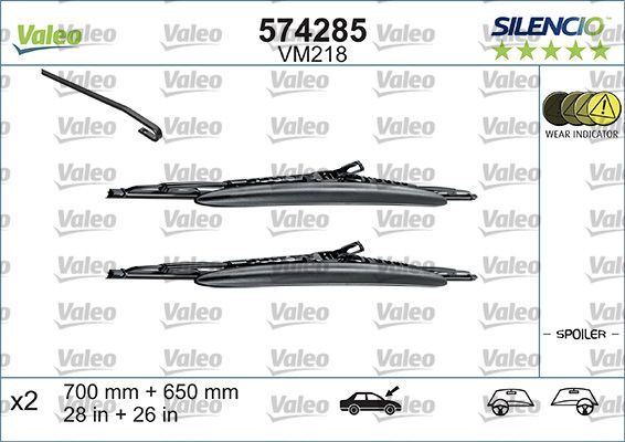 Peugeot 307 Front Wiper Blade Set, Valeo OEM, OEM 6423L5, MPN 574285