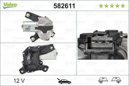 Valeo Rear Wiper Motor for Vauxhall, OEM quality, OEM 1273050, MPN 582611