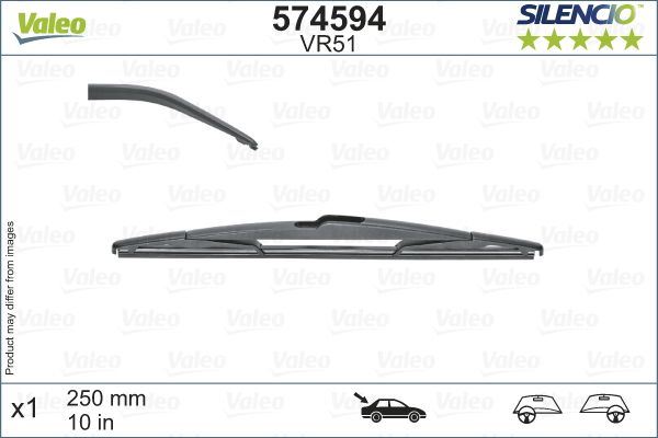 Valeo Rear Wiper Blade for Vauxhall, Ssangyong & more, OEM quality, OEM 13464219, MPN 574594