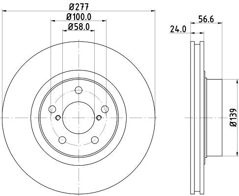 Hella Brake Disc for Toyota & Subaru, OEM quality, OEM 26300AE050 - View 3