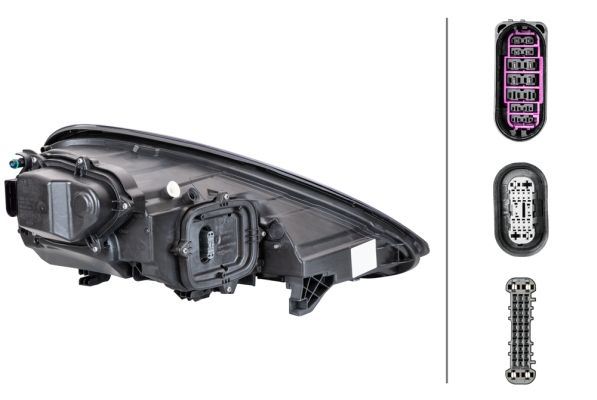 Porsche Panamera Right Headlight, Hella OEM, OEM 97063107255 - View 2