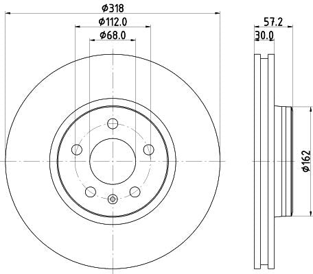 Hella Brake Disc for AUDI, OEM quality, OEM 80A615301 - View 4