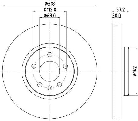Hella Brake Disc for AUDI, OEM quality, OEM 80A615301 - View 4