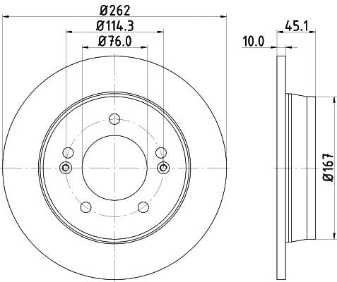 Hella Brake Disc for Hyundai & KIA, OEM quality, OEM 584113X300 - View 4
