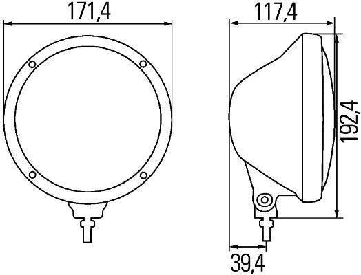 Hella Right Spot Light for Chrome, OEM quality, OEM E1 1902 - View 3