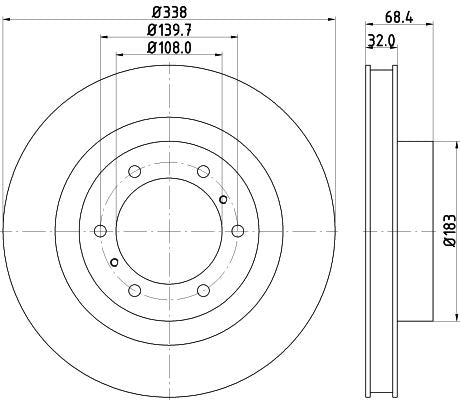 Hella Brake Disc for Toyota & Lexus, OEM quality, OEM 4351260190 - View 4