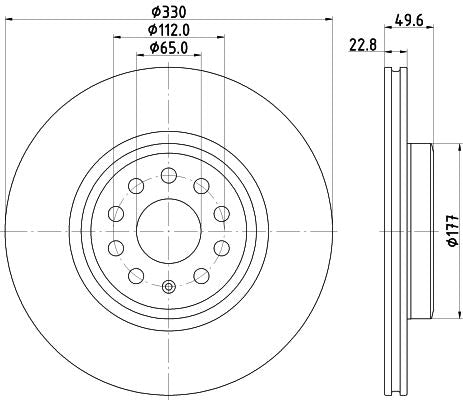 Volkswagen ID.3 Brake Disc, Hella OEM, OEM 1EA615301 - View 4