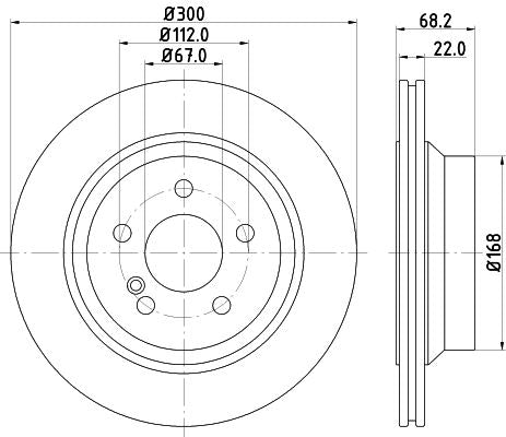Hella Brake Disc for Mercedes-Benz, OEM quality, OEM 0004230912 - View 2