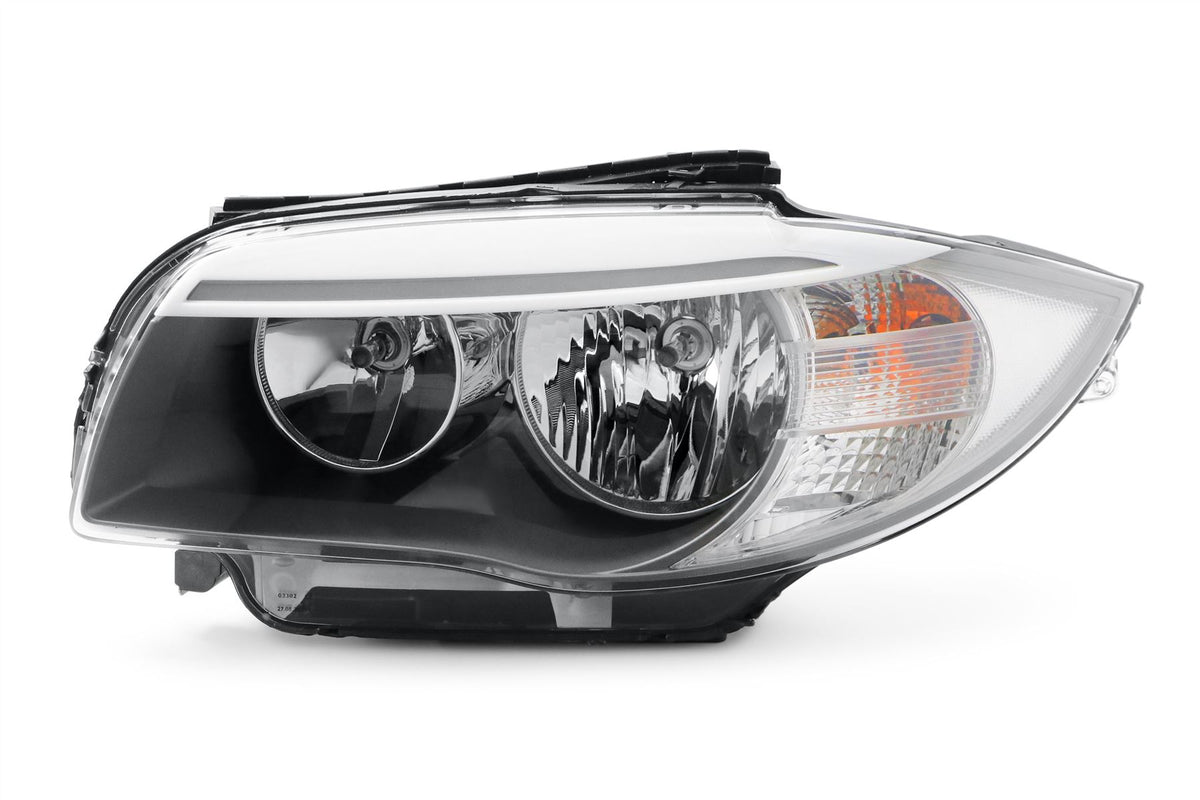 BMW 1 Series Left Headlight, Valeo OEM, OEM 63117263641, MPN 44612