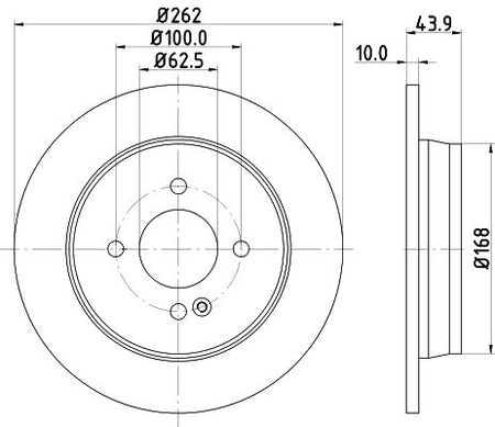 KIA Rio IV Brake Disc, Hella OEM, OEM 584110U300 - View 2