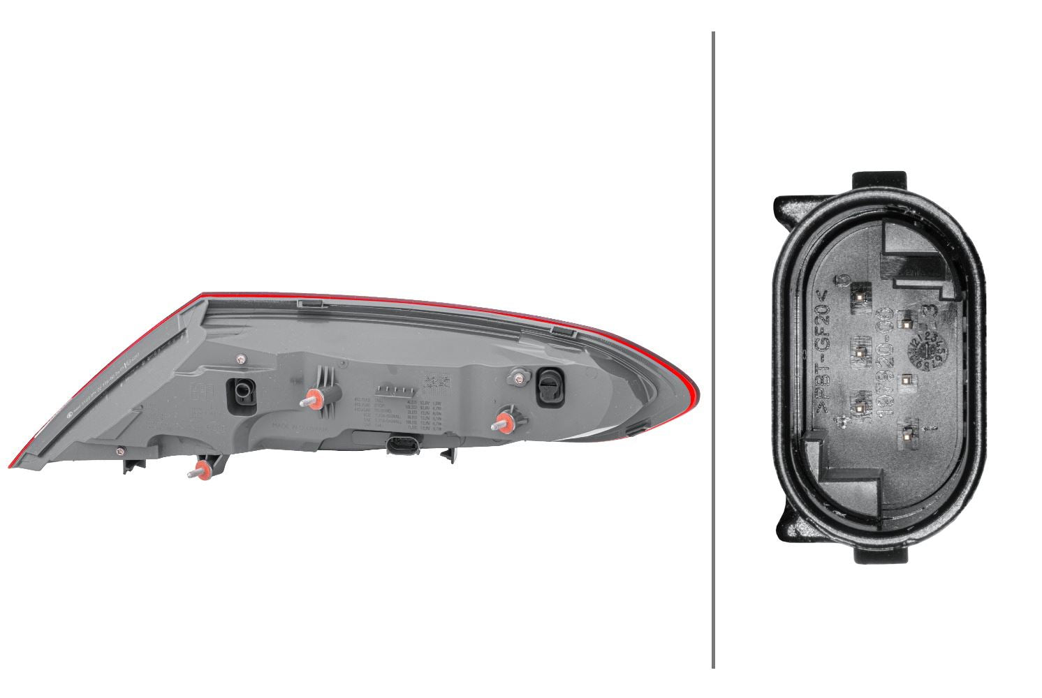 Mercedes-Benz C-Class Left Rear Light, Hella OEM, OEM 205 906 63 00 - View 2