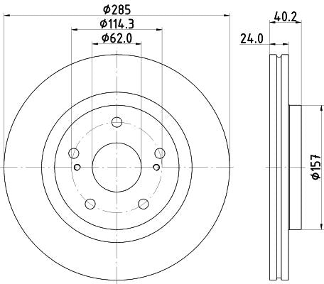 Suzuki Swift V Brake Disc, Hella OEM, OEM 5531168R00 - View 2