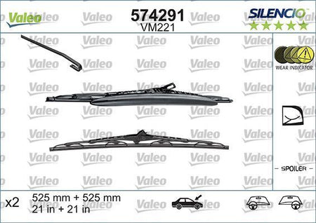 Valeo Front Wiper Blade Set for Skoda & Volkswagen, OEM quality, OEM VM221 - View 3