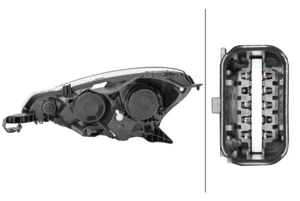 Citroen C3 II Right Headlight | Hella OEM 6206S7, MPN 1EJ 354 674-021
