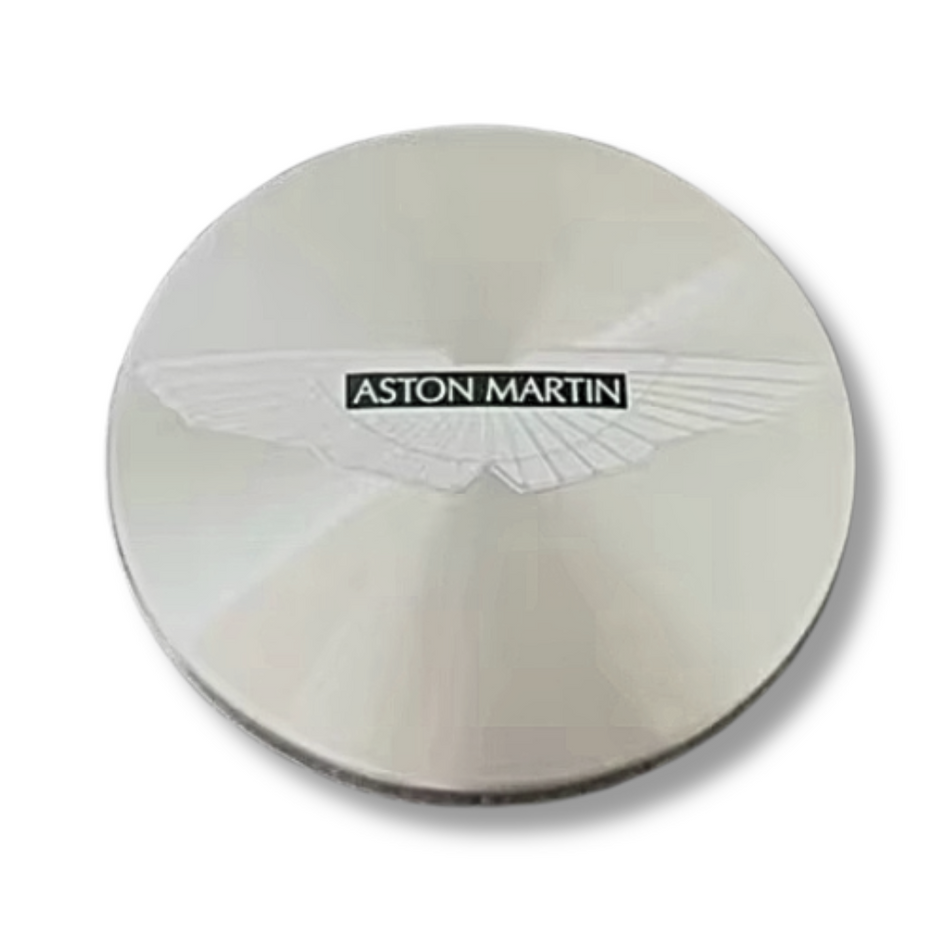Aston Martin 68.5mm Silver plastic Centre Caps Set, single, OEM 6G33-1A096-AA
