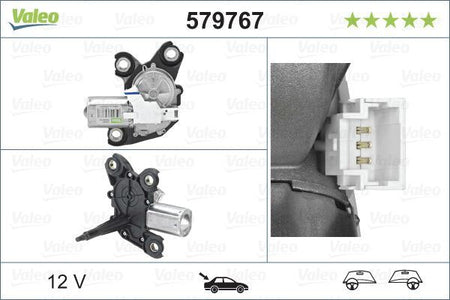 Valeo Rear Wiper Motor for Vauxhall, Peugeot & more, OEM quality, OEM 6405LP, MPN 579767