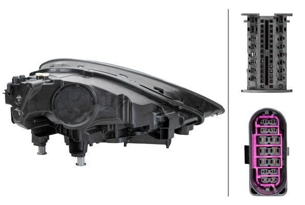 Porsche Cayenne Left Headlight, Hella OEM, OEM 9Y0941035J - View 3