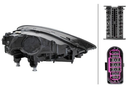 Porsche Cayenne Left Headlight, Hella OEM, OEM 9Y0941035J - View 3