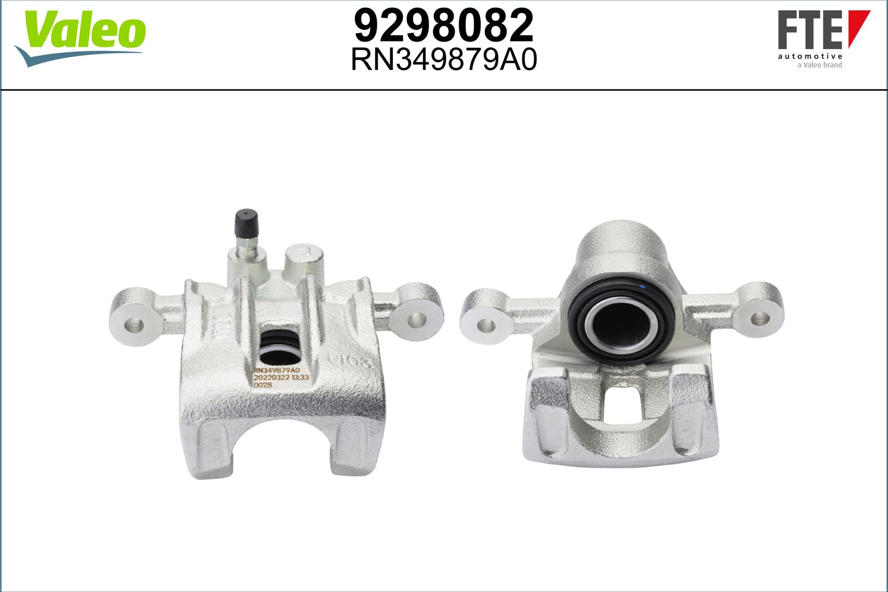 Valeo Left Brake Caliper Left for Kia & Hyundai, OEM quality, OEM 582101H300, MPN 9298082
