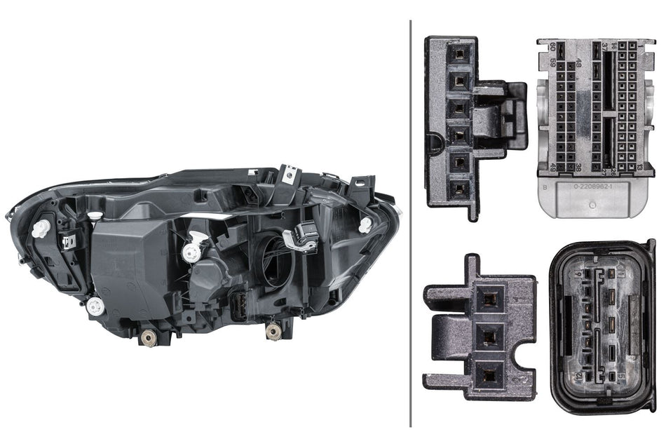 BMW 1 Series Left Headlight | Hella OEM 63 11 7 414 141 - View 2