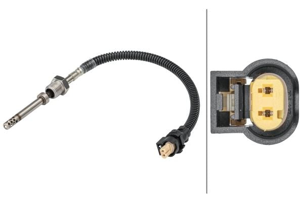 Hella Exhaust Gas Temperature Sensor for Mercedes-Benz, OEM quality, OEM 0009057104, MPN 6PT 358 181-671