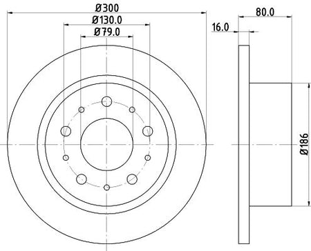 Hella Brake Disc for FIAT, Citroen & more, OEM quality, OEM 1607880680 - View 3