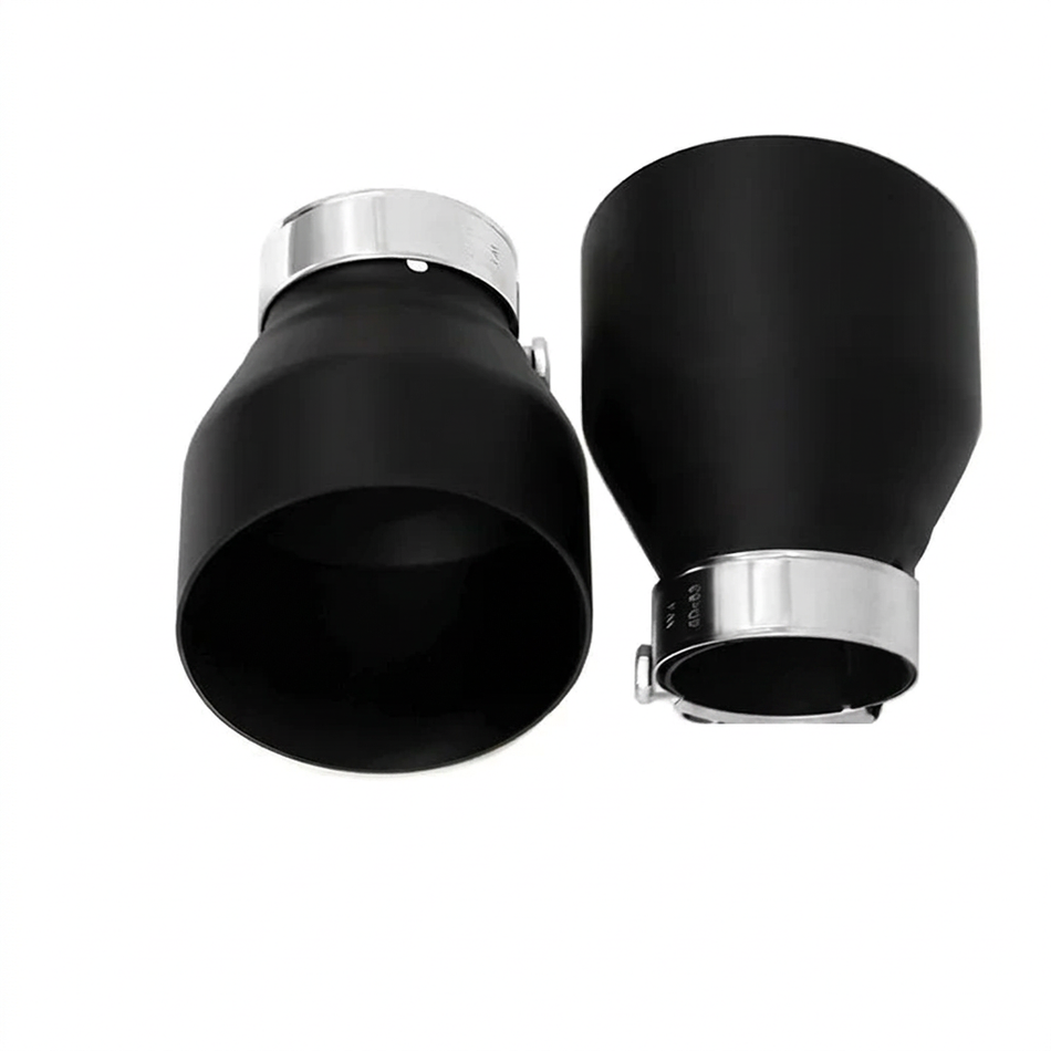 Black exhaust tip pair without dimensions