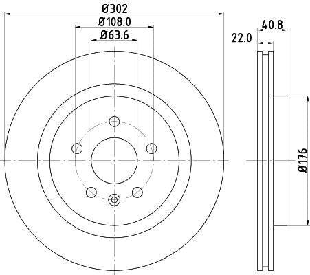 Hella Brake Disc for Volvo, OEM quality, OEM 30769060 - View 2