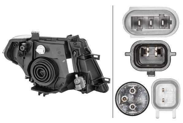 Hella Left Headlight – Nissan | OEM 26060 5X10B, MPN 1EE 238 055-011 - View 2