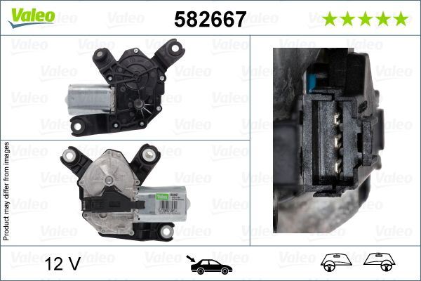 Valeo Rear Wiper Motor for Vauxhall, OEM quality, OEM 1273408, MPN 582667