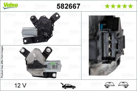 Valeo Rear Wiper Motor for Vauxhall, OEM quality, OEM 1273408, MPN 582667