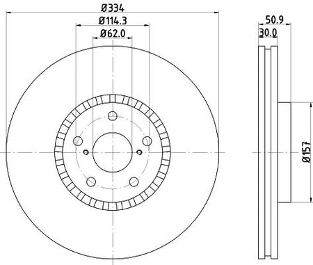 Hella Brake Disc for Lexus, OEM quality, OEM 4351222260 - View 4