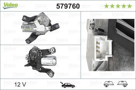 Valeo Rear Wiper Motor for Dacia, OEM quality, OEM 6001548990 - View 4