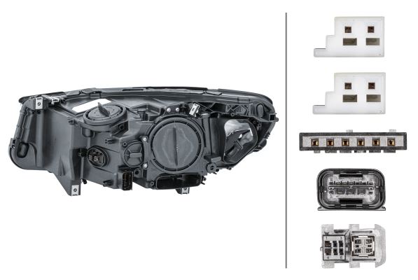 BMW 5 Series Gran Turismo Right Headlight | Hella OEM 63 12 7 262 724 - View 2