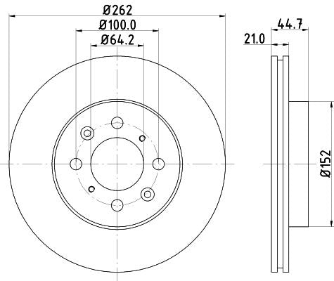Hella Brake Disc for Honda, MG & more, OEM quality, OEM 45251S06000 - View 3