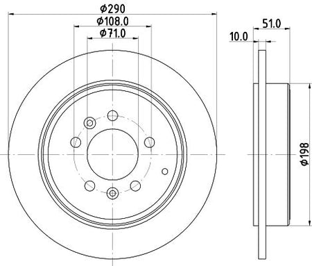 Peugeot 607 Brake Disc, Hella OEM, OEM 4246V7 - View 3