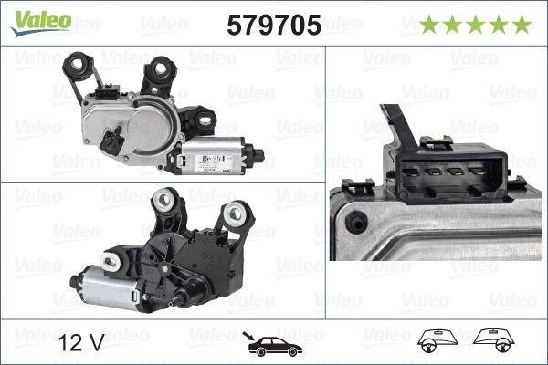 Valeo Rear Wiper Motor for Audi, OEM quality, OEM 4F9955711C - View 3