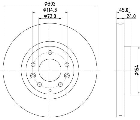 Mazda RX-8 Brake Disc, Hella OEM, OEM F15133251 - View 4