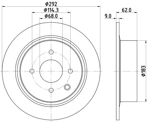 Hella Brake Disc for Nissan & Nissan (dfac), OEM quality, OEM 43206EM10A - View 3