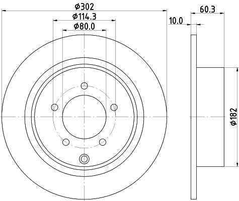 Chrysler 200 Saloon 3.6 Brake Disc, Hella OEM, OEM 04743999AA - View 4