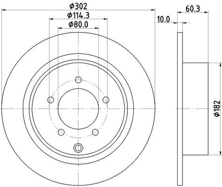 Chrysler 200 Saloon 3.6 Brake Disc, Hella OEM, OEM 04743999AA - View 4
