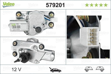 Valeo Rear Wiper Motor for Rover, OEM quality, OEM DLB10116, MPN 579201