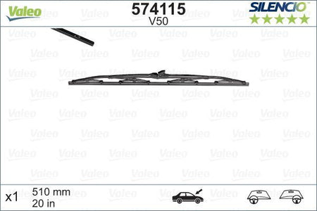 Valeo Front Wiper Blade for Toyota, Mitsubishi & more, OEM quality, OEM V50, MPN 574115