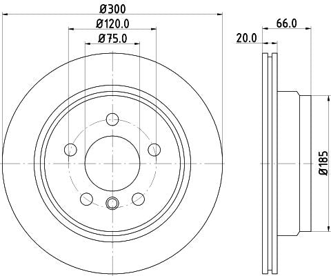 BMW 3 Brake Disc, Hella OEM, OEM 34216792229 - View 2
