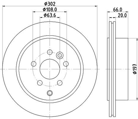 Land Rover Freelander 2 Brake Disc, Hella OEM, OEM LR001019 - View 3
