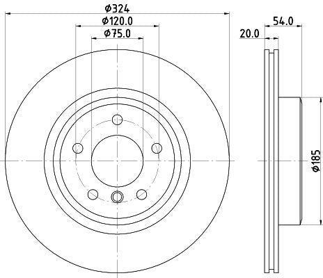 BMW Z4 Roadster Brake Disc, Hella OEM, OEM 34216782607 - View 4