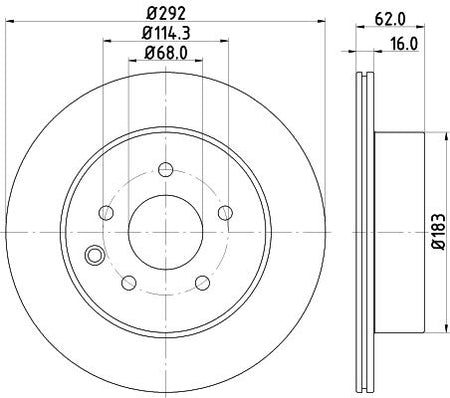 Nissan Skyline Brake Disc, Hella OEM, OEM 432000016R - View 2