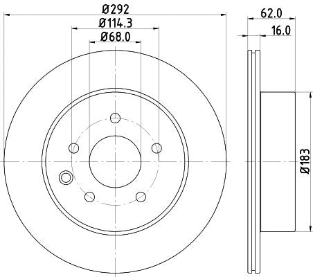 Nissan Skyline Brake Disc, Hella OEM, OEM 432000016R - View 2