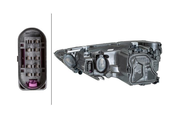 Audi A1 Right Headlight, Hella OEM, OEM 8X0941004A - View 2